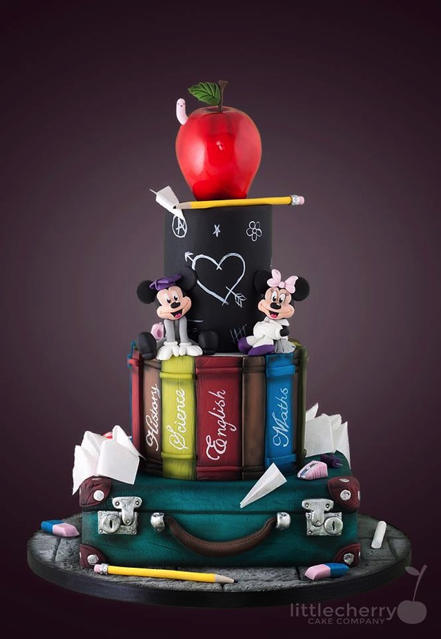 Old School Mickey and Minnie Wedding Cake 