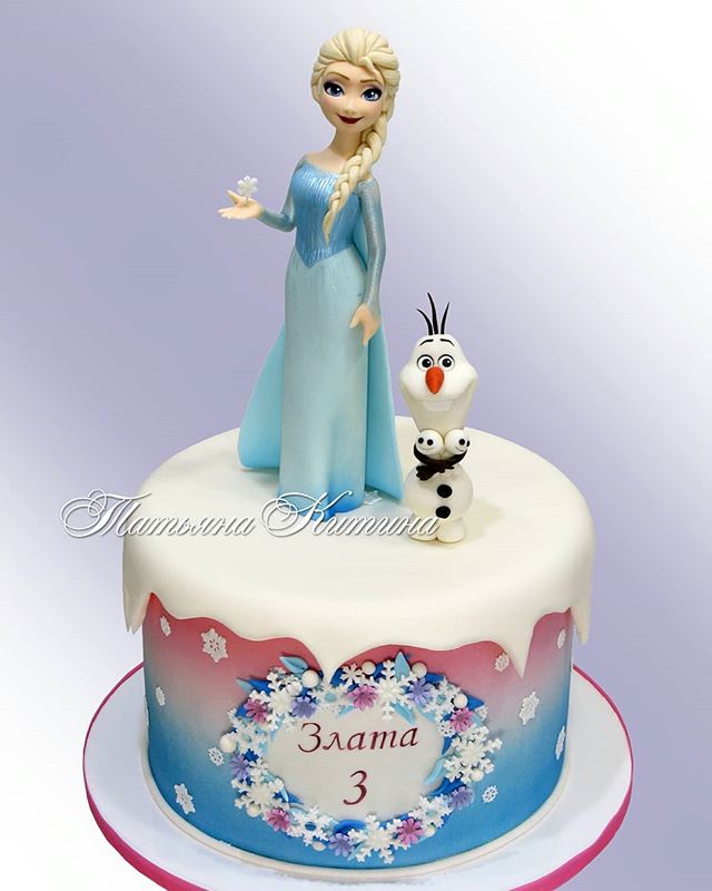 Elsa and Olaf Cake