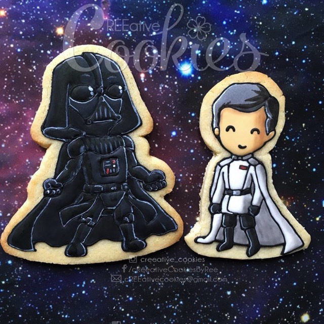 Darth Vader and Orson Krennic cookies