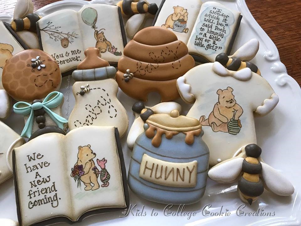 Winnie The Pooh Baby Shower Cookies