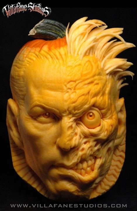 Two-Face Pumpkin Carving