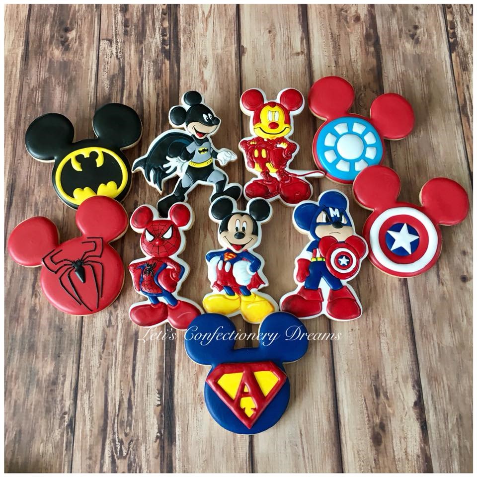 Mickey Mouse / Super Hero Mash-Up Cookies