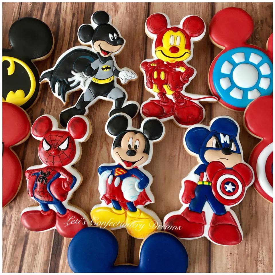 Mickey Mouse / Super Hero Mash-Up Cookies