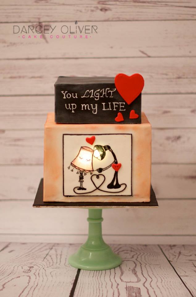 Lamps Valentines Day Cake
