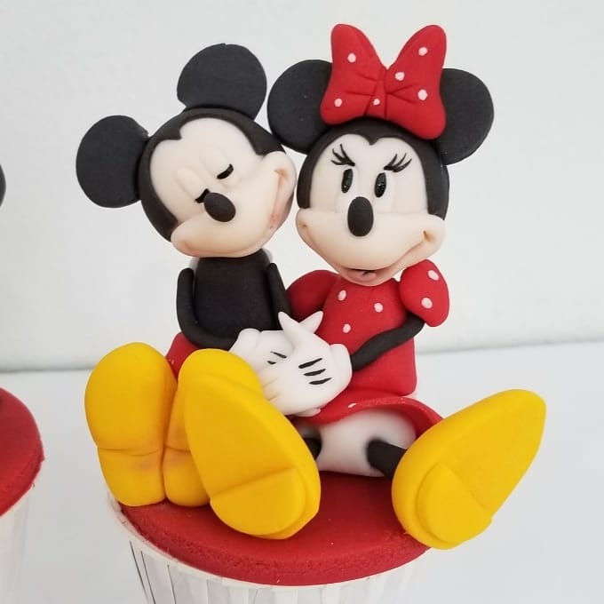 Mickey and Minnie Mouse Cupcake