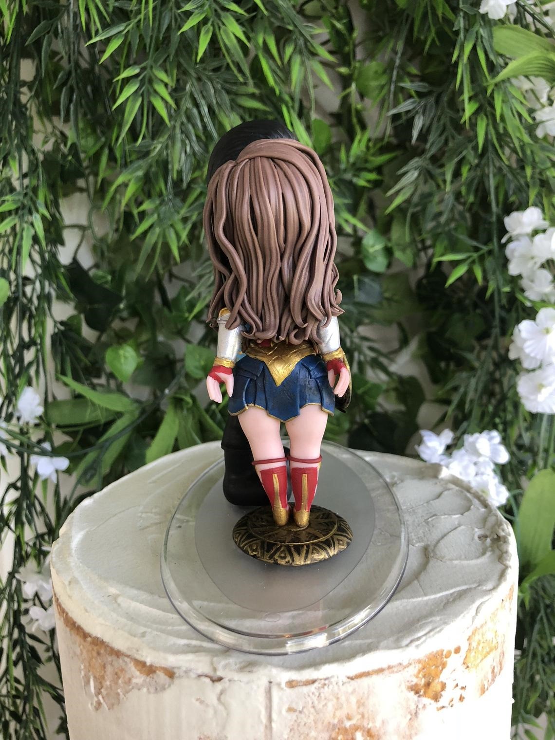 Wonder Woman and Spock Wedding Cake Topper 