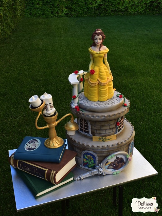 Belle and Lumere cake