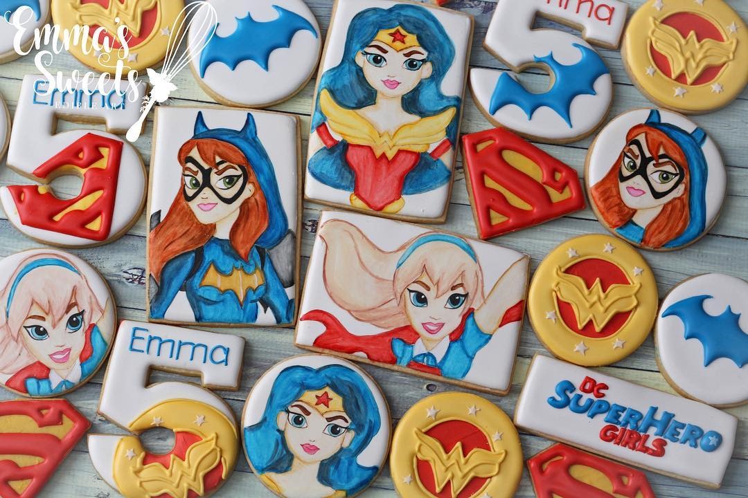 Hand Painted DC Super Hero Girls Cookies