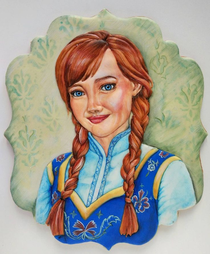 Lifelike Cookie of Anna From Frozen