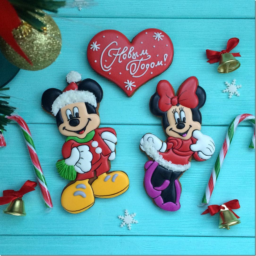 Mickey & Minnie Mouse Christmas Cookies