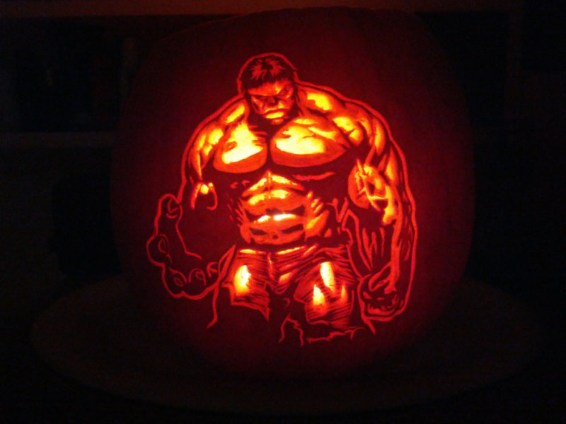 Hulk Pumpkin Carving