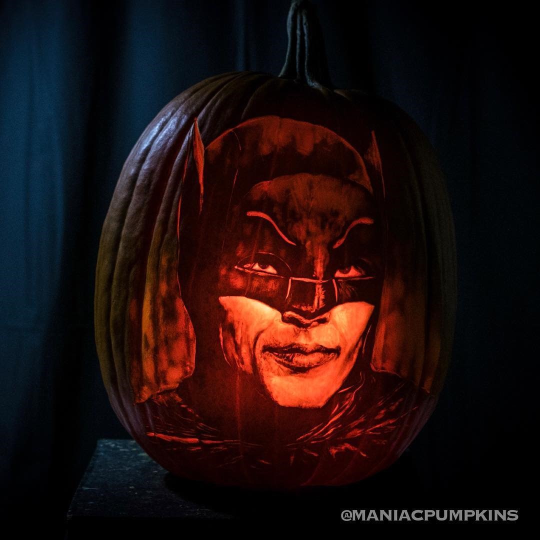 Adam West Batman Pumpkin Carving 1
