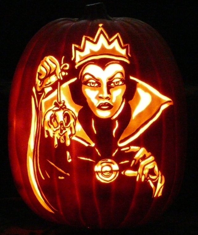 Pumpkin Carving of the Wicked Queen from Snow White
