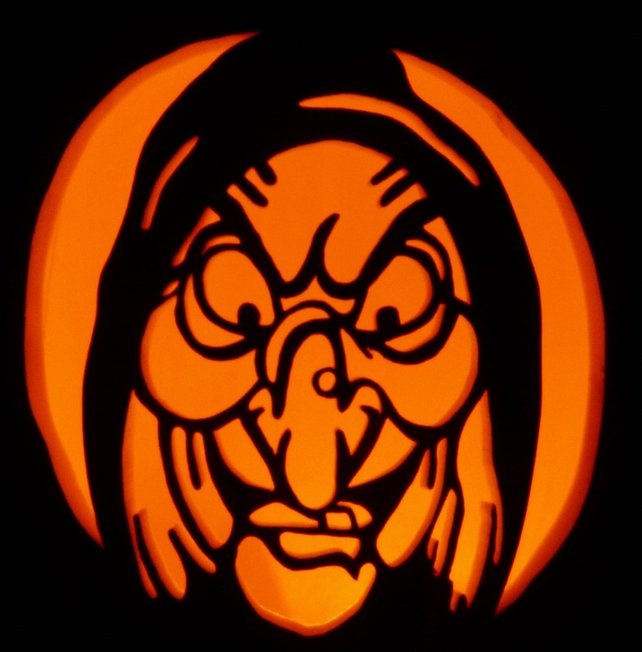 Pumpkin Carving of the Old Hag from Snow White