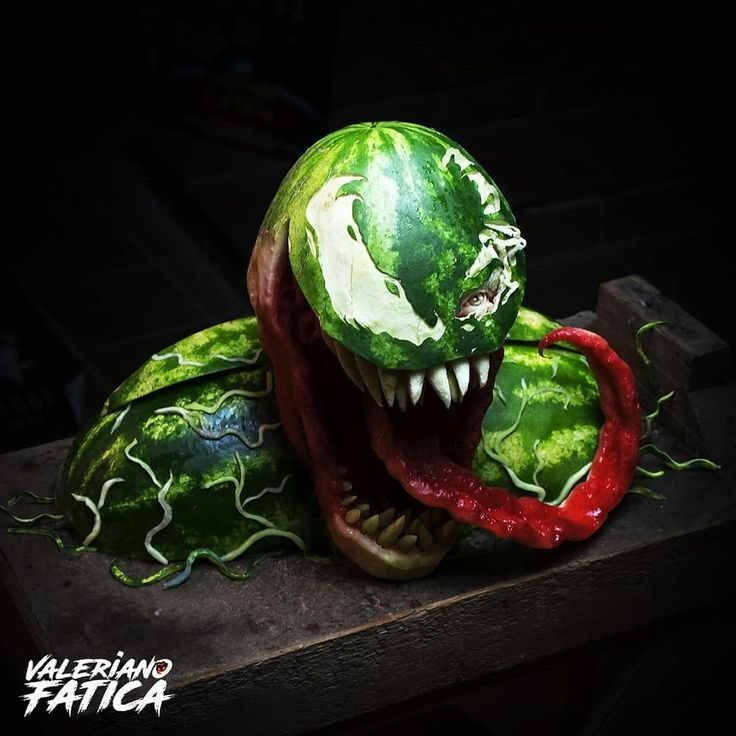 Venom Watermelon Carving