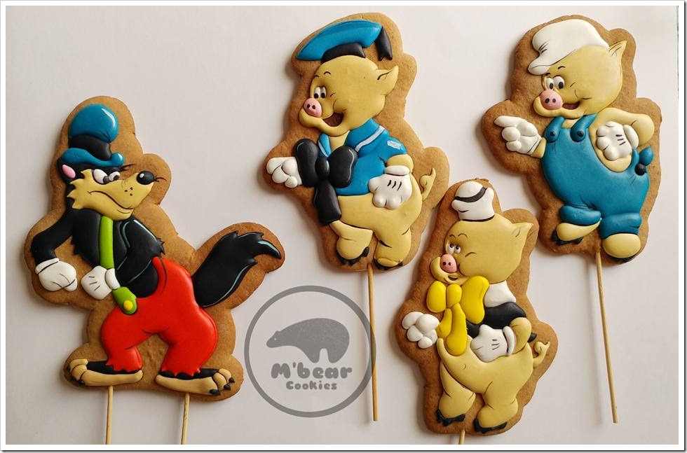 Big Bag Wolf and The Three Little Pigs Cookies