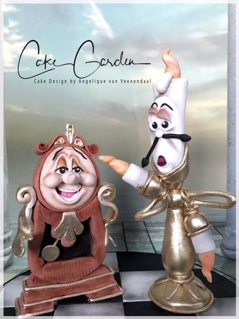 Lumiere and Cogsworth Cake