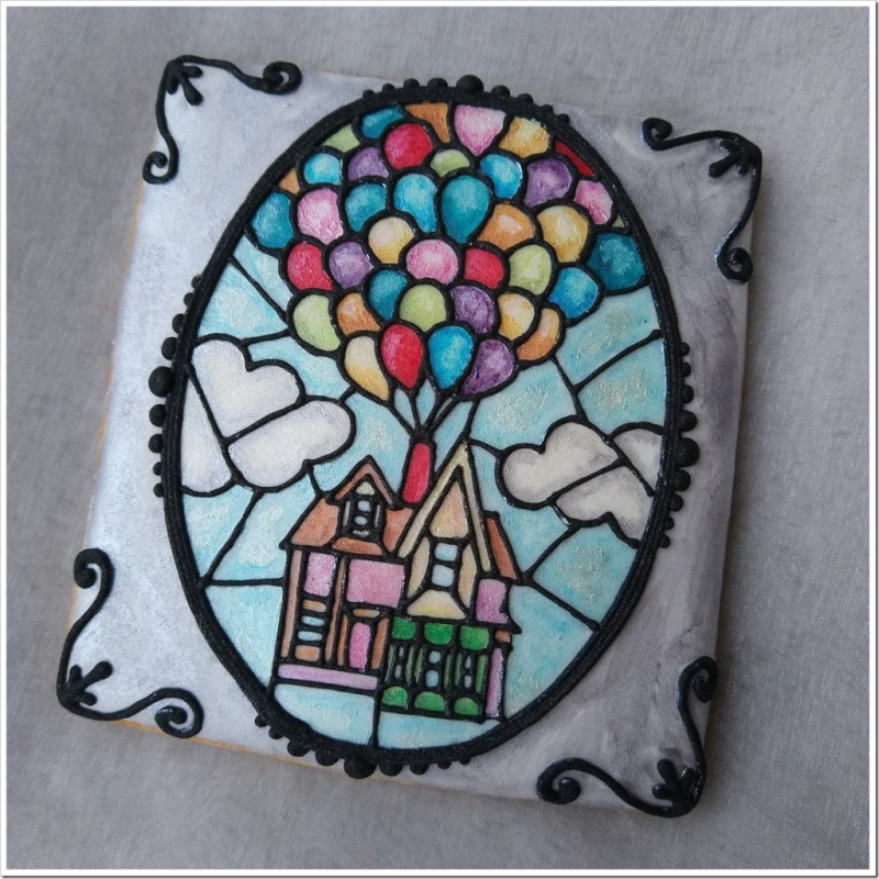 Lovely Stained Glass Up Cookie made by Annas Kagemagi #Disney #Cookie #Up