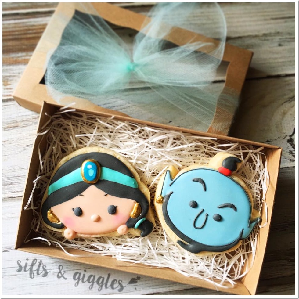 magical Jasmine and Genie Tsum Tsum Cookies made by Sifts and Giggles