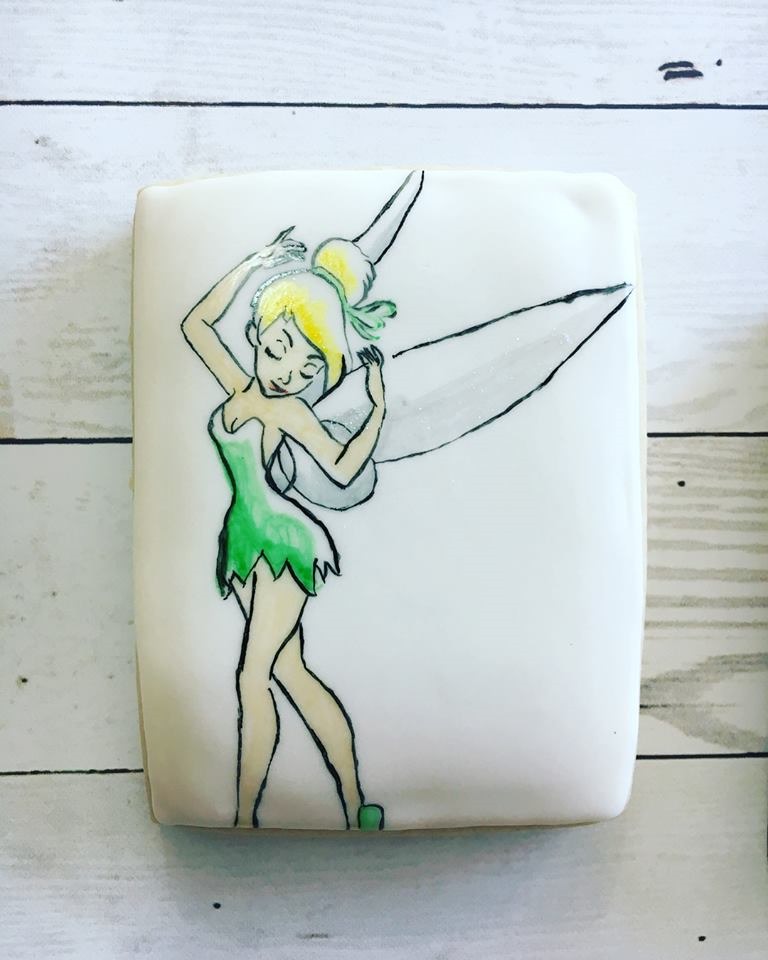 Hand Drawn Tinker Bell Cookie