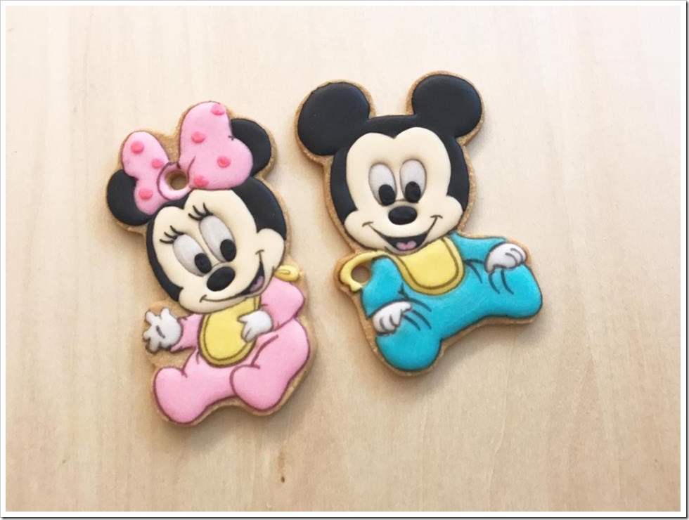 Mickey and Minnie Mouse Baby Cookies