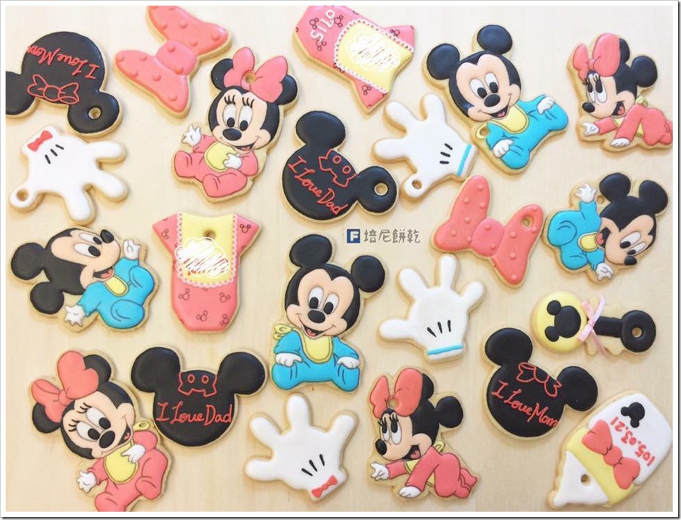 Mickey and Minnie Mouse Baby Cookies