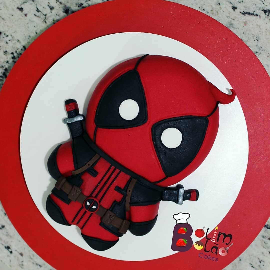 Baby Deadpool Cake