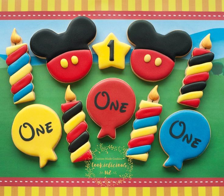 Mickey Mouse 1st Birthday Cookies