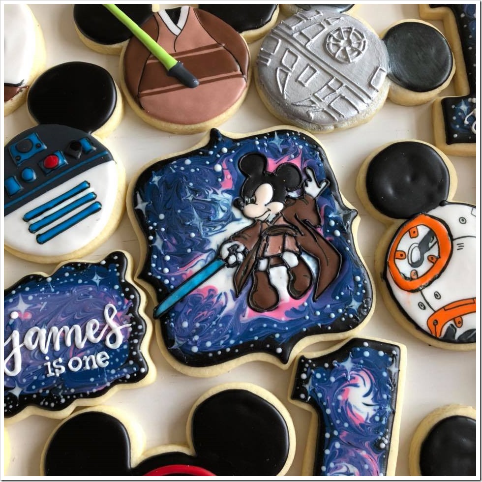 Jedi Mickey Mouse Cookies