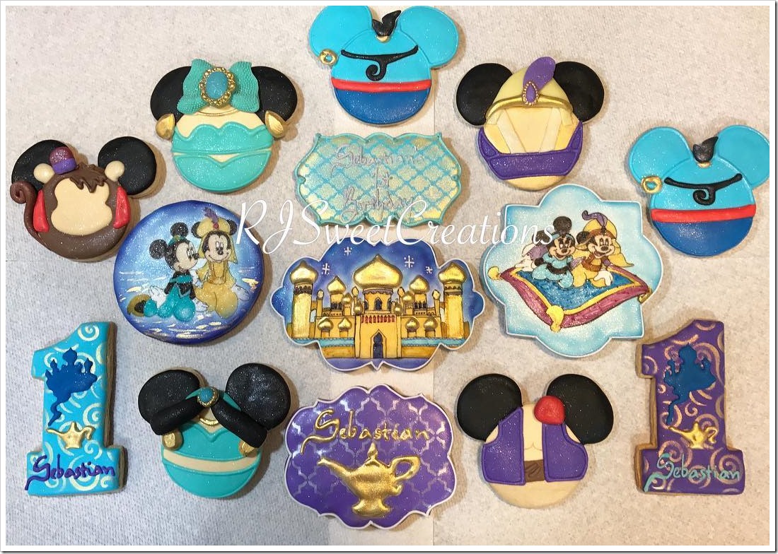  Aladdin 1st Birthday Cookies 