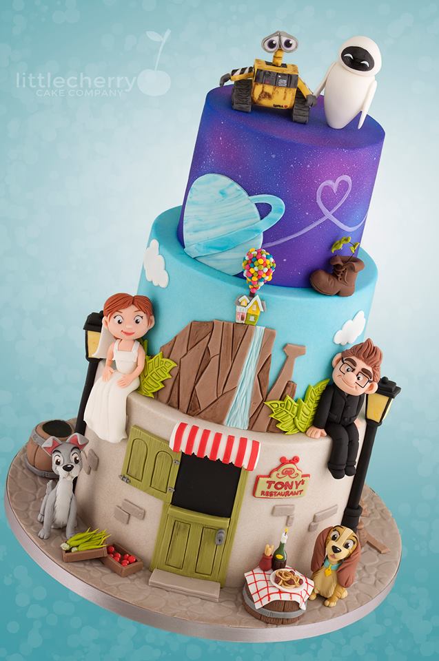 Disney Couples Wedding Cake