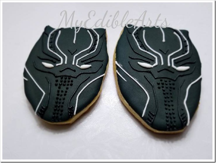 2 Black Panther Sugar Cookies