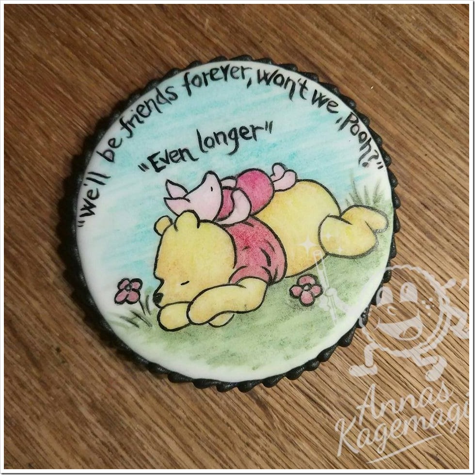 Hand Painted Winnie The Pooh and Piglet Cookies