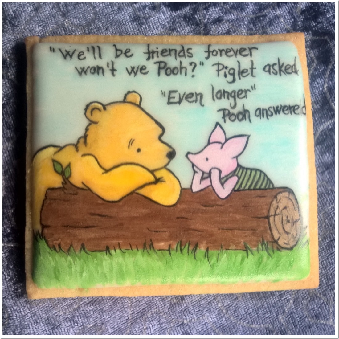 Hand Painted Winnie The Pooh and Piglet Cookies