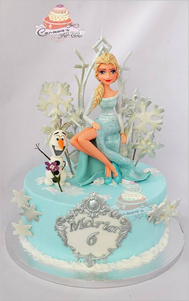 Queen Elsa and Olaf Cake