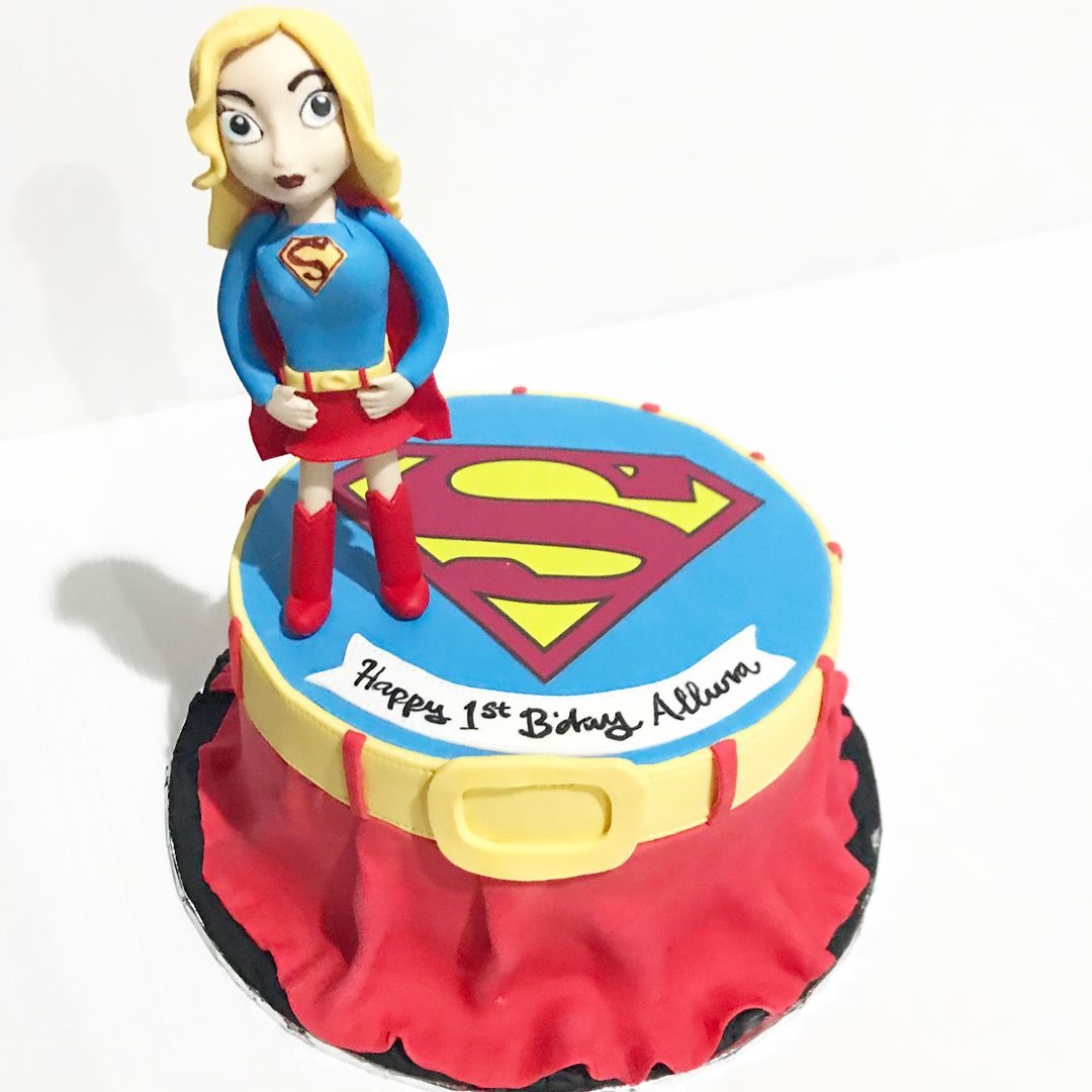 Super Girl Free Standing Design Glitter Cake Topper Girl - Etsy