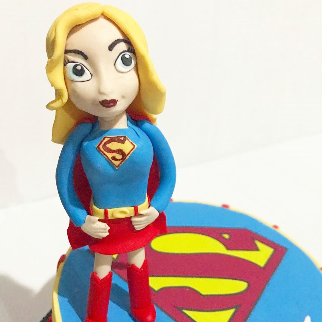 Supergirl 1st Birthday Cake