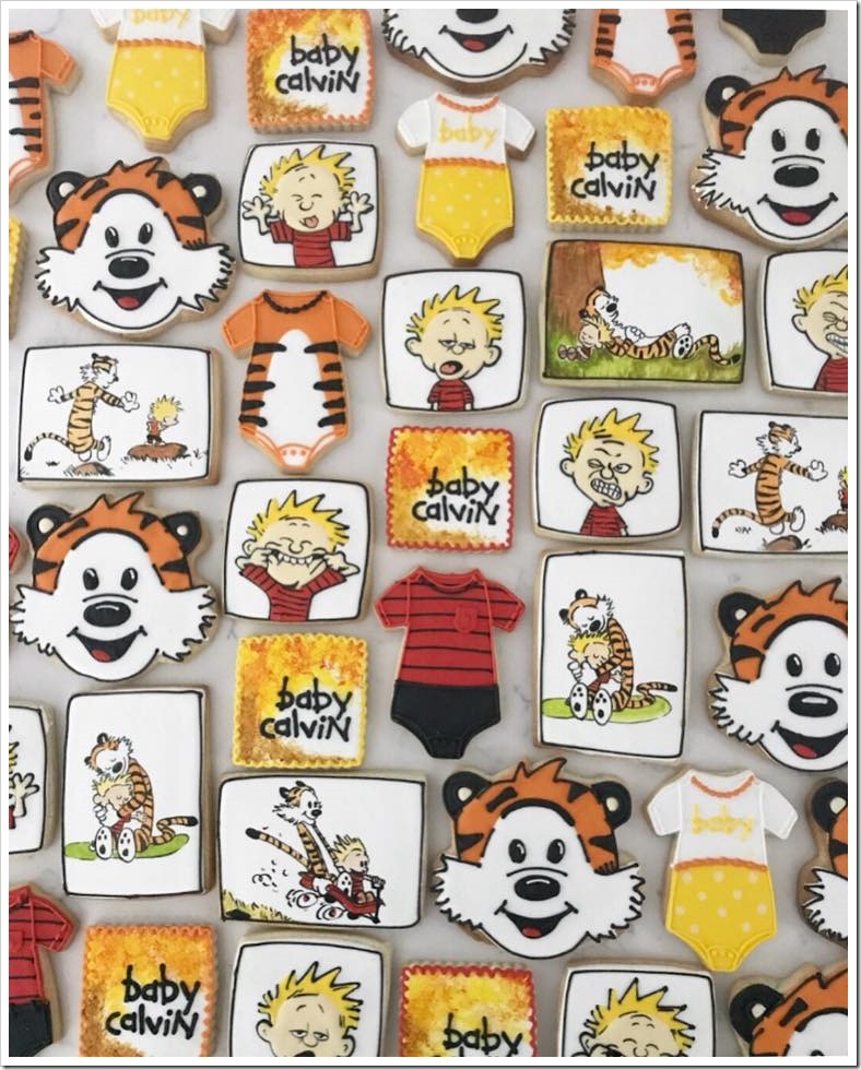Calvin and Hobbes Baby Shower Cookies