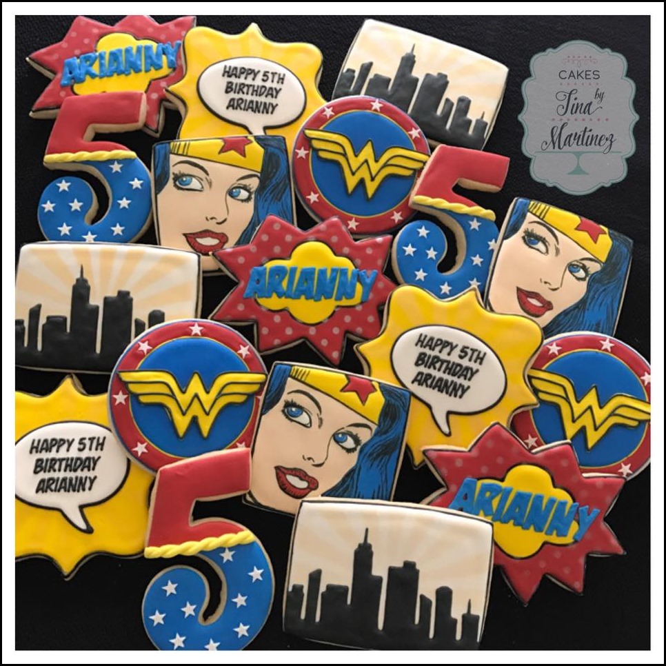 Wonder Woman 5th Birthday Cookies