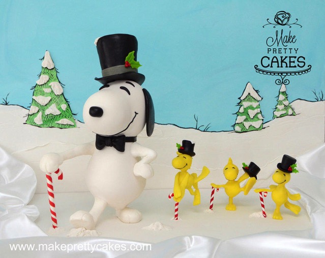 Snoopy Christmas Cake