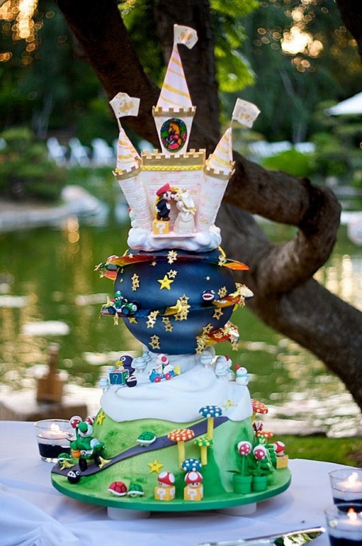 Mario Kart Wedding Cake 