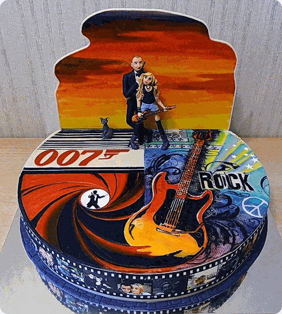 James Bond Wedding Cake 