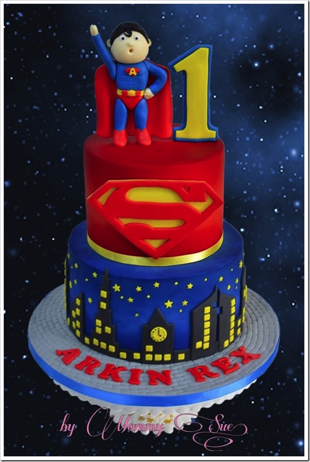 Superman 1st Birthday Cake