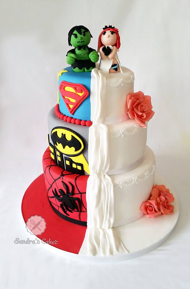 Terrific 2 Sided Hulk Wedding Cake Between The Pages Blog