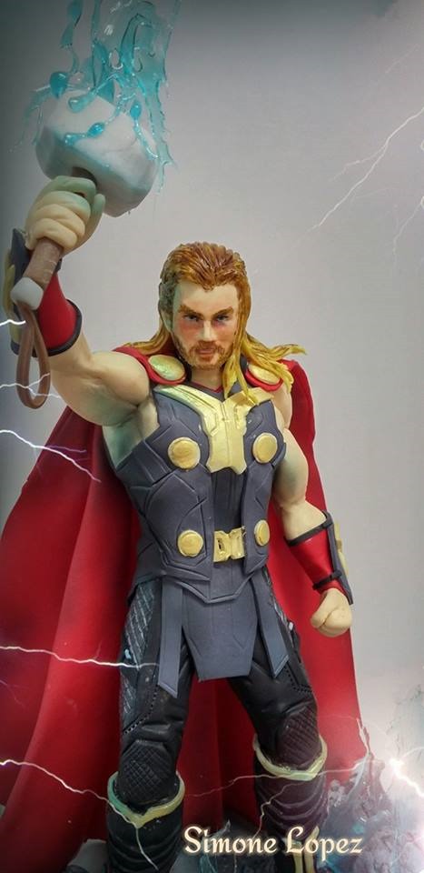 Close-up of Thor Cake Topper