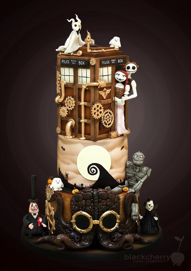 Doctor Who Meets Nightmare Before Christmas Cake