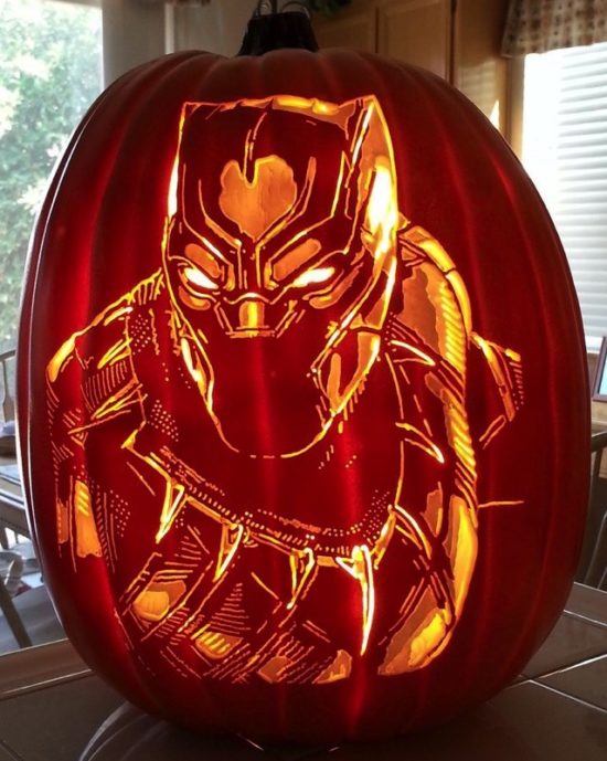 Superb Black Panther Pumpkin Carving - Between The Pages Blog