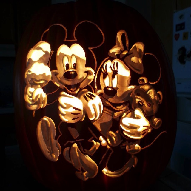 Mickey and Minnie Mouse Pumpkin