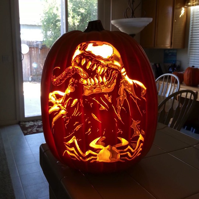 Venom Pumpkin Carving