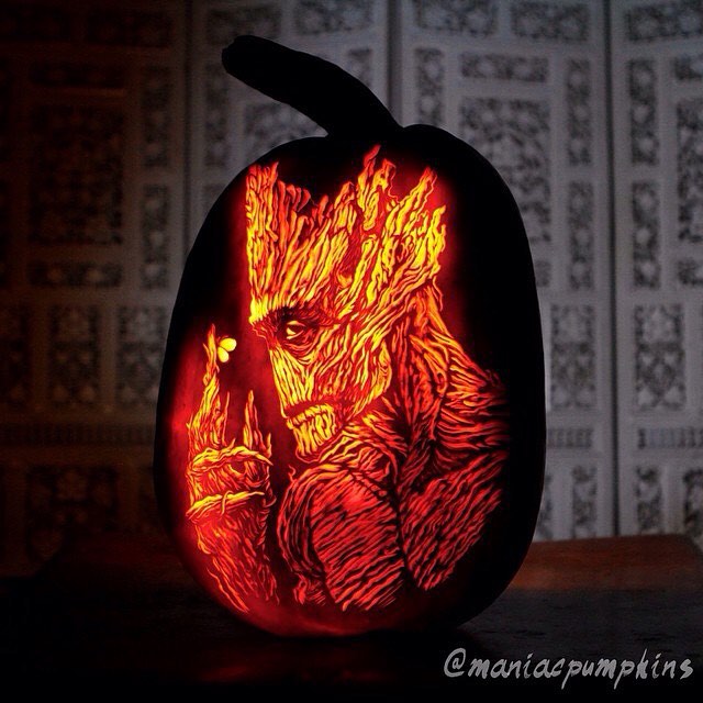 Groot Pumpkin Carving